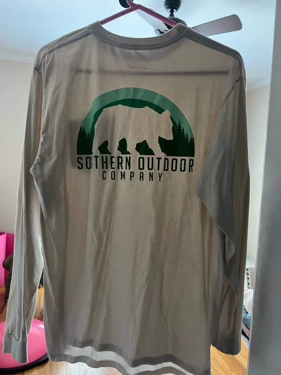 Men's Long-Sleeve Pocket Tee — Light Cream - Picture 4 of 4